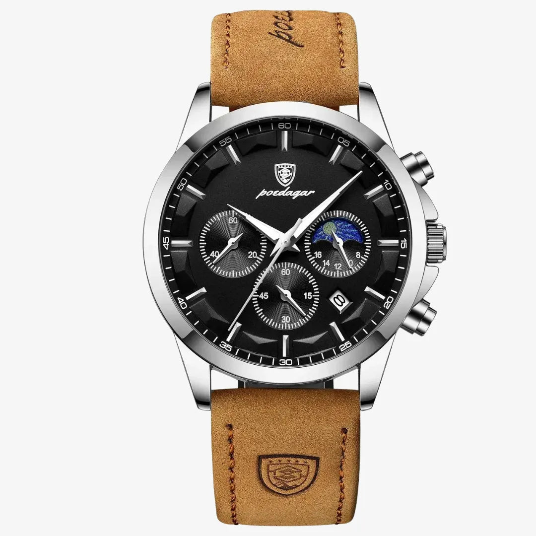Relógio Masculino "Reys" Pulseira de Couro